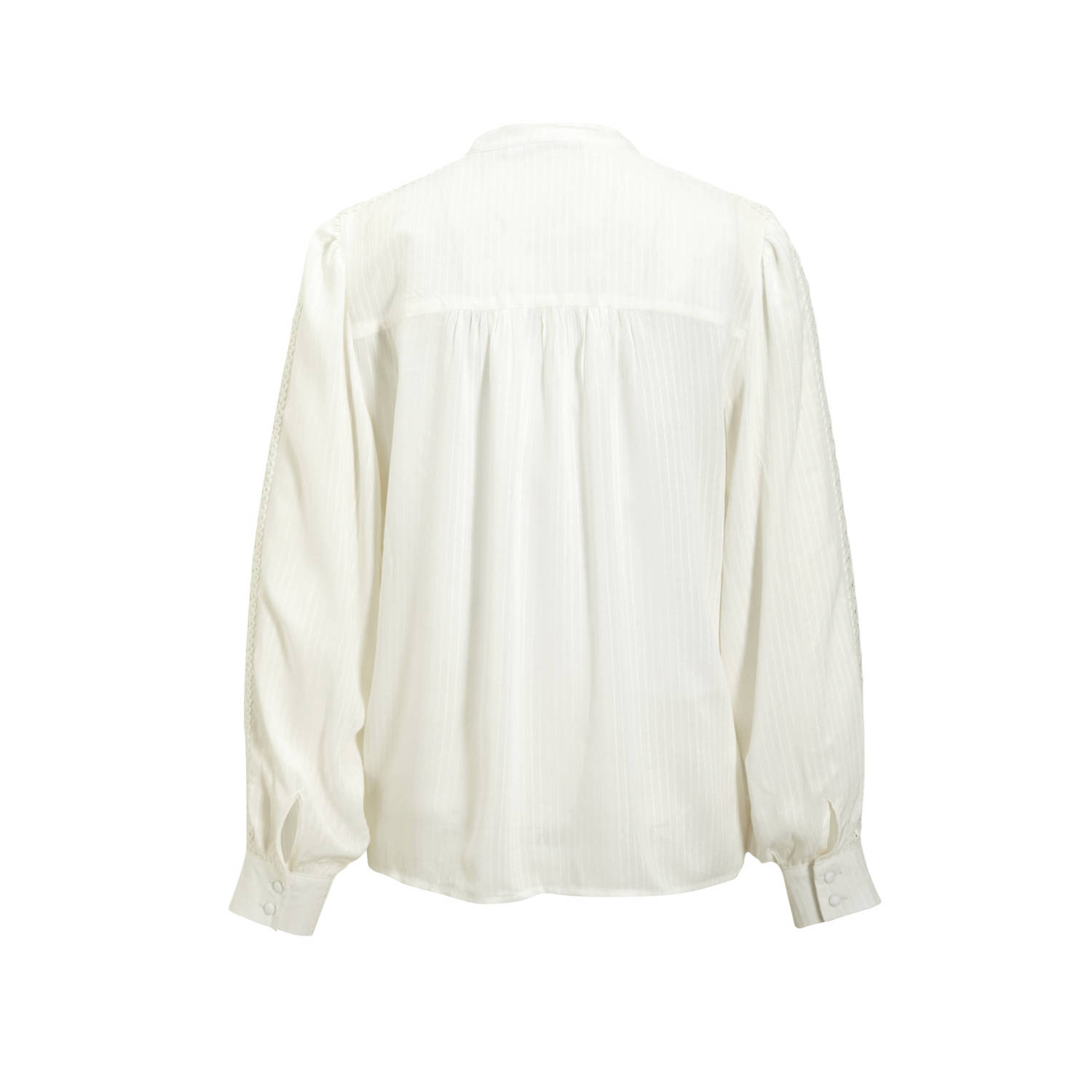 VILA blouse VIFLIRA met kant ecru