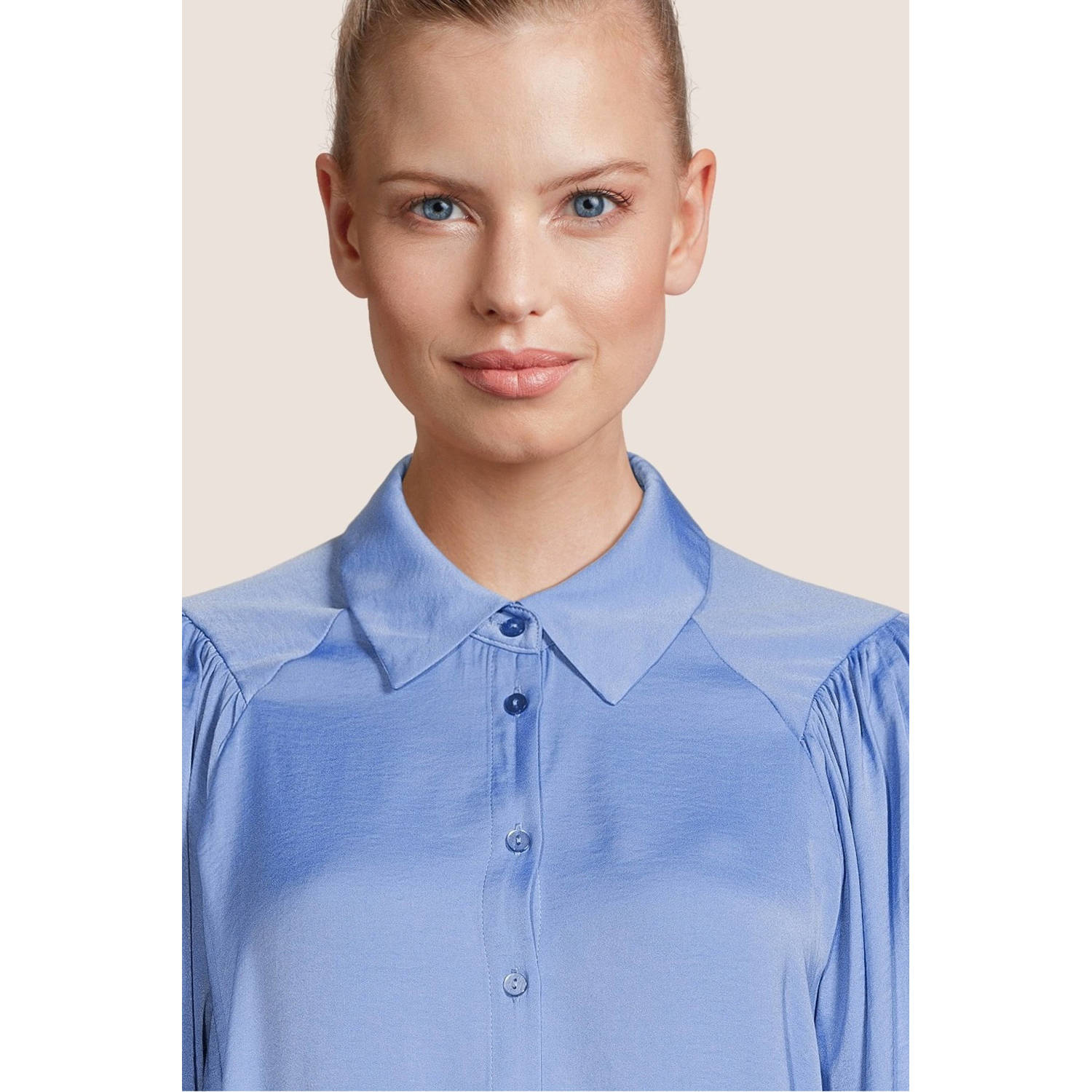 MSCH Copenhagen blouse MSCHMaluca lichtblauw