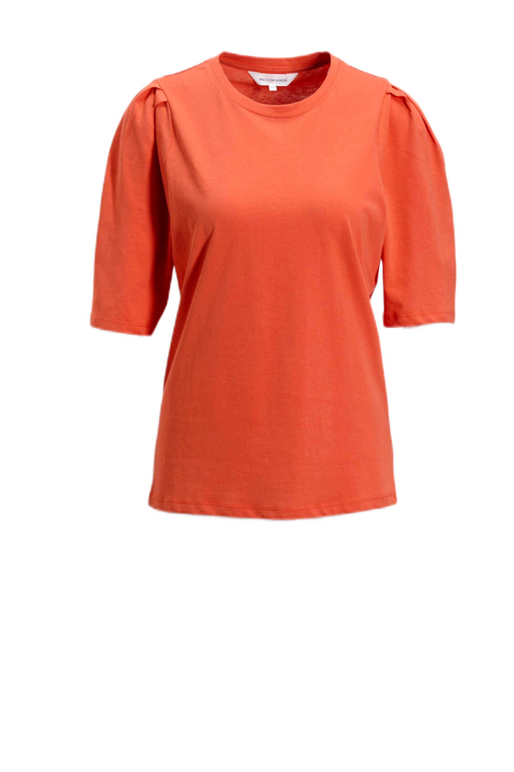 Oranjekleurige blouse van MSCH Copenhagen