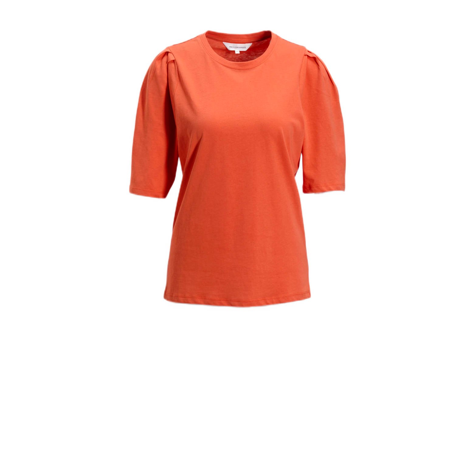 MSCH COPENHAGEN Dames Tops & T-shirts Mschbegitta Organic Puff Tee Rood