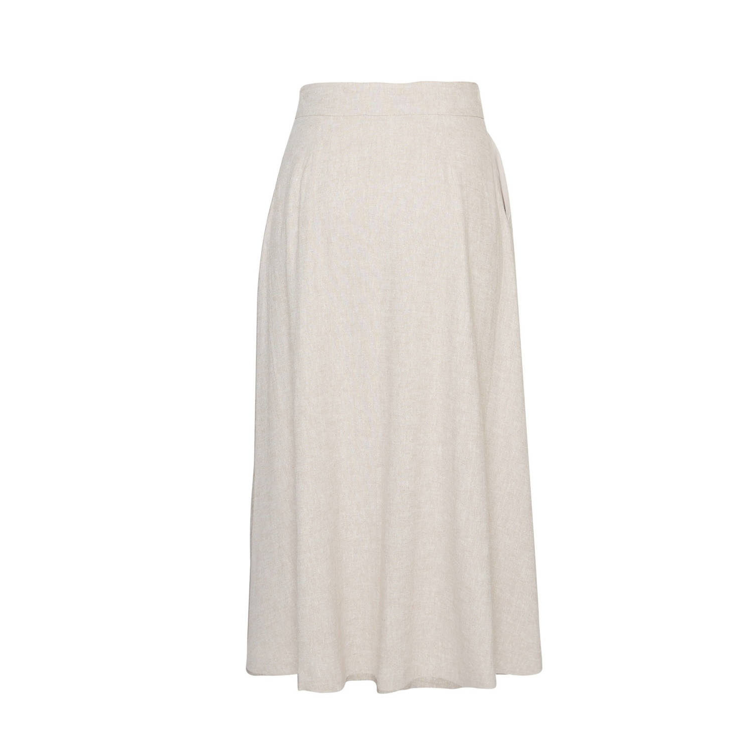 MSCH Copenhagen midi rok met linnen beige