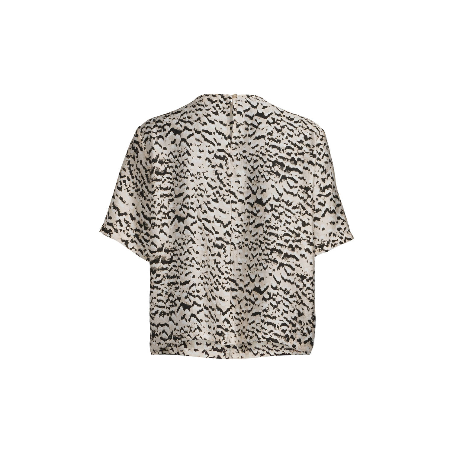 MSCH Copenhagen top met all over print beige zwart ecru