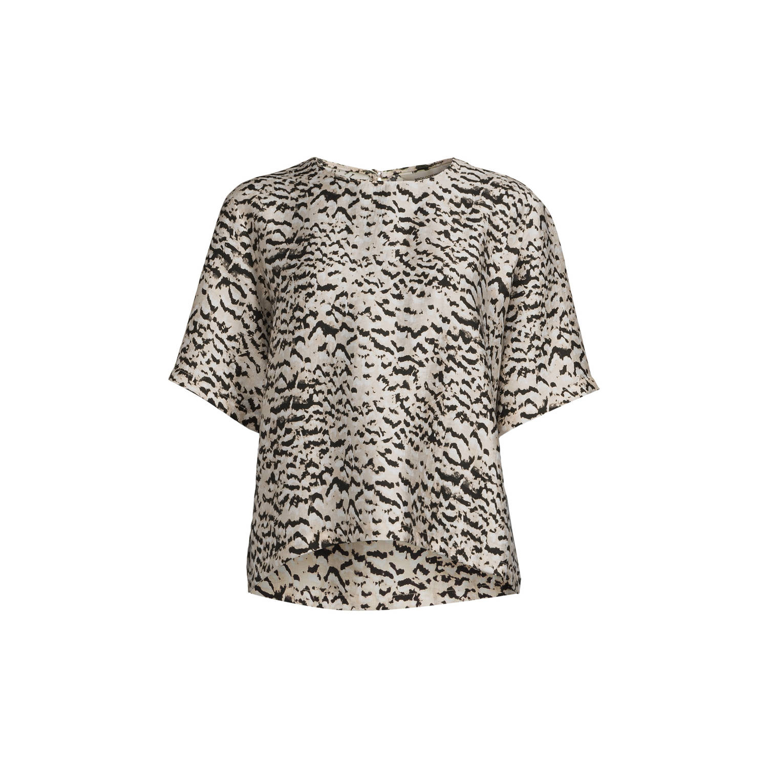 MSCH Copenhagen top met all over print beige zwart ecru