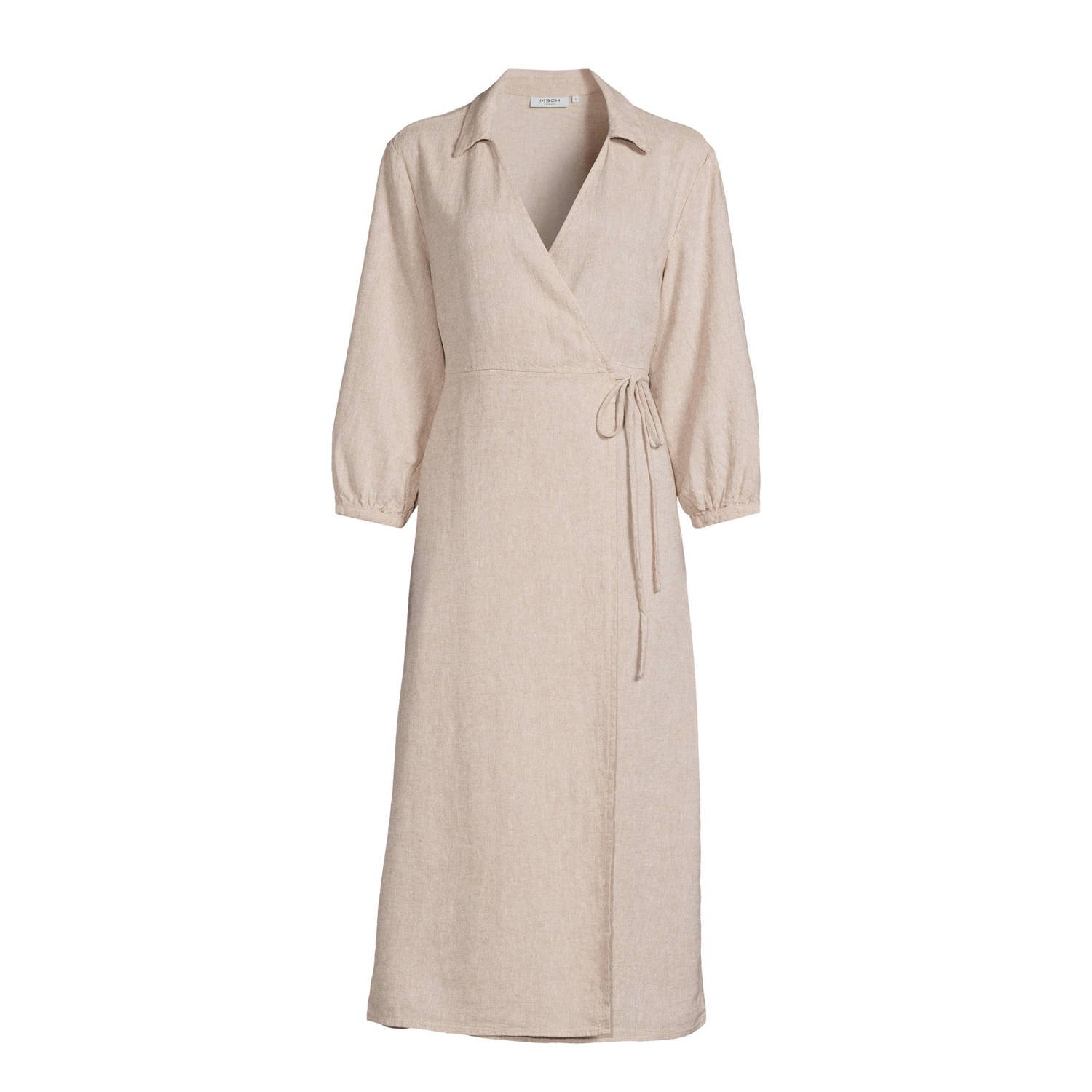 Moss copenhagen Elegante Wrap Jurk voor elke gelegenheid Beige Dames