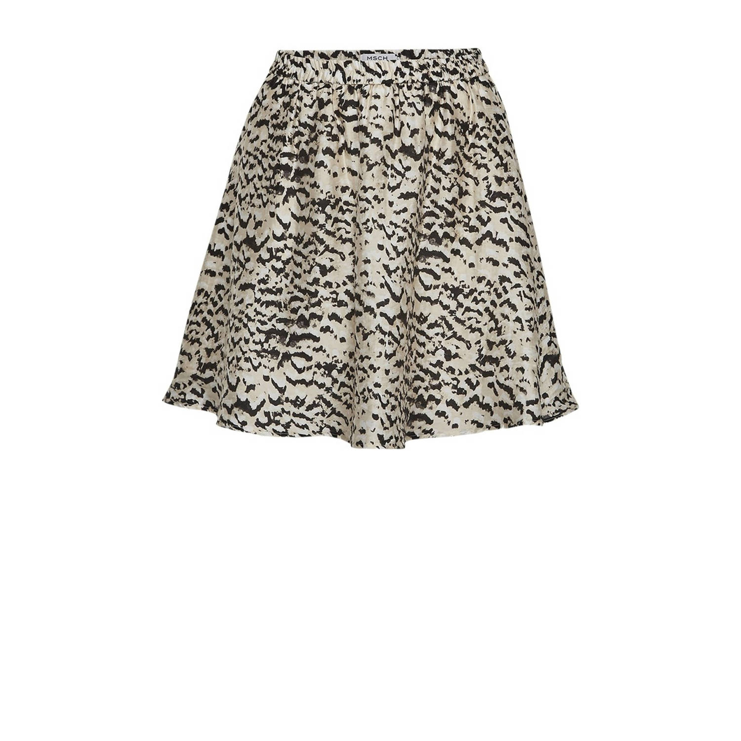 MSCH Copenhagen rok met all over print zwart ecru