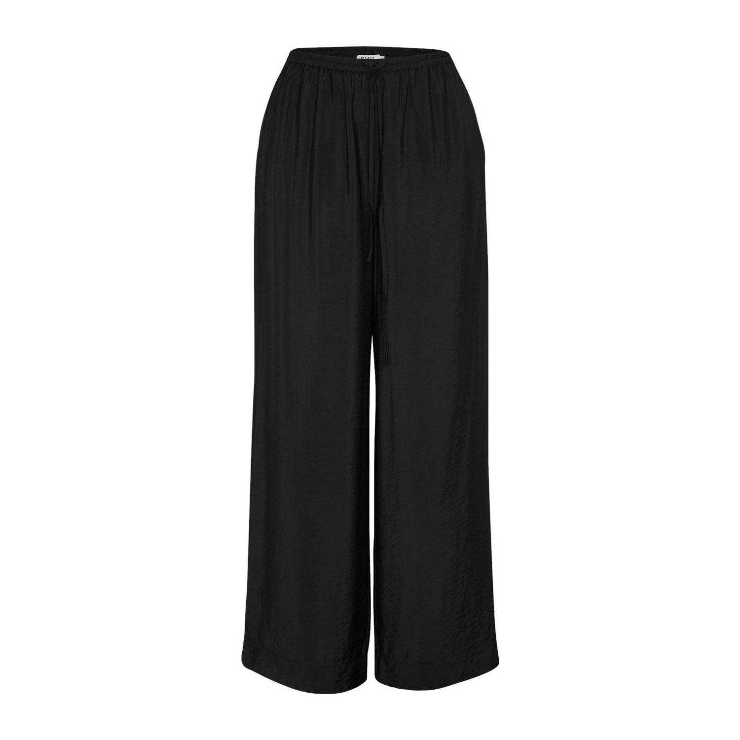 MSCH Copenhagen Wide leg stoffen broek met elastische band model 'Audia'