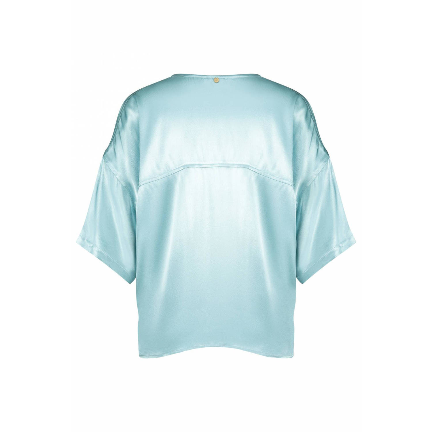 Circle of Trust satijnen top PARKER blauw