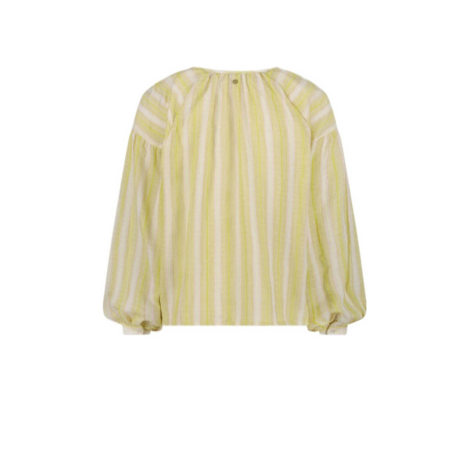 Circle of Trust gestreepte blousetop JUNNI geel wit