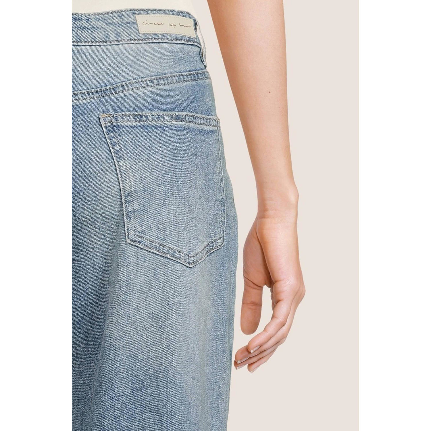 Circle of Trust cropped high waist straight jeans SCOTTIE medium blue denim