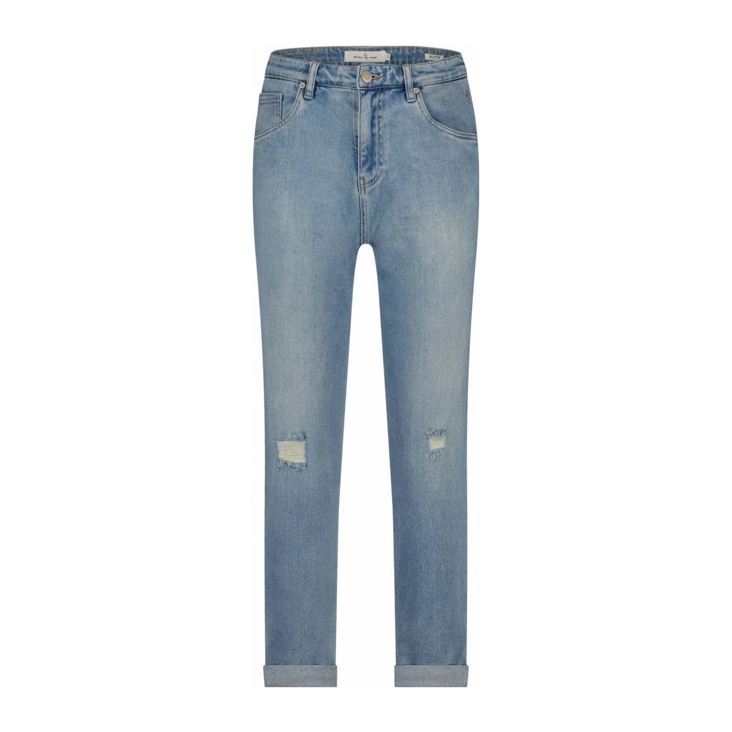 Circle of Trust cropped high waist straight jeans SCOTTIE medium blue denim