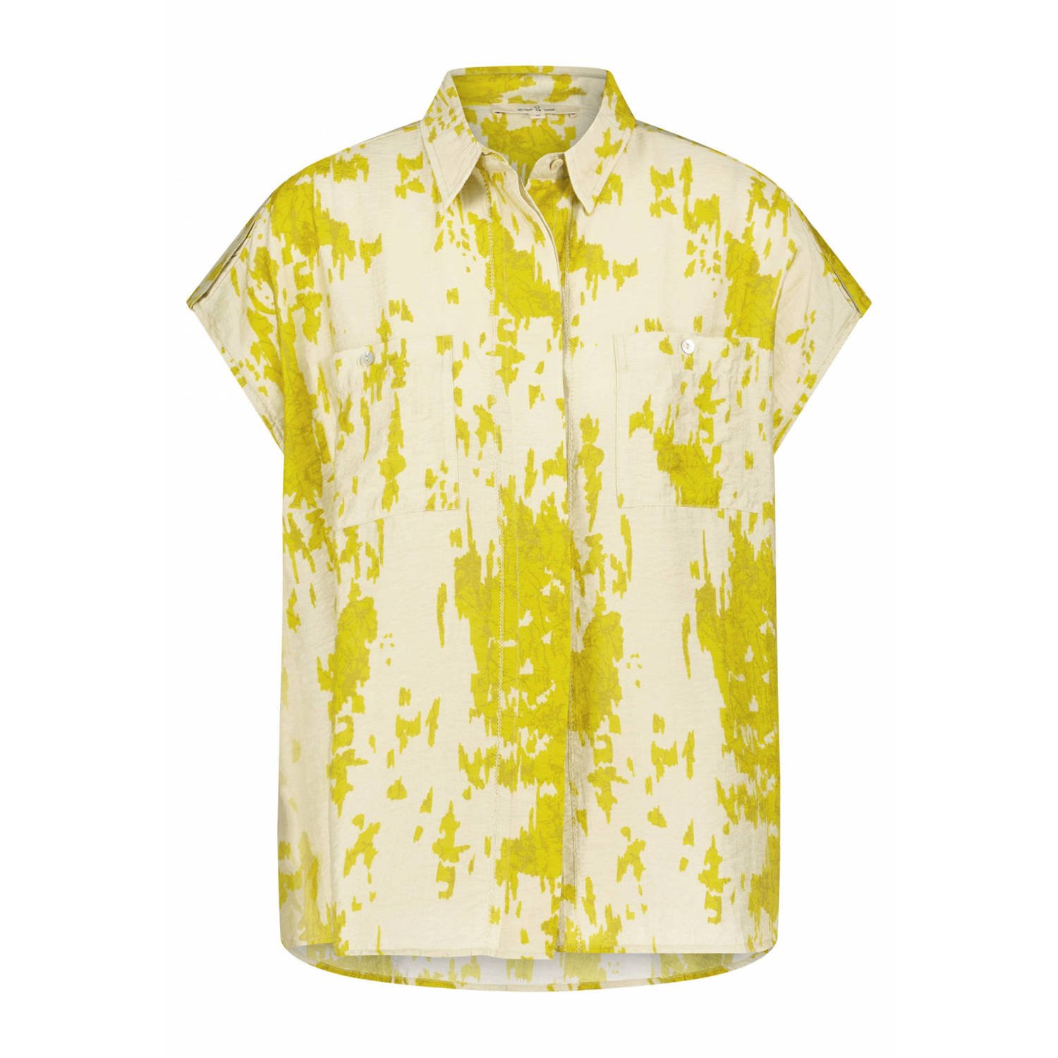 Circle of Trust blouse met all over print geel crème