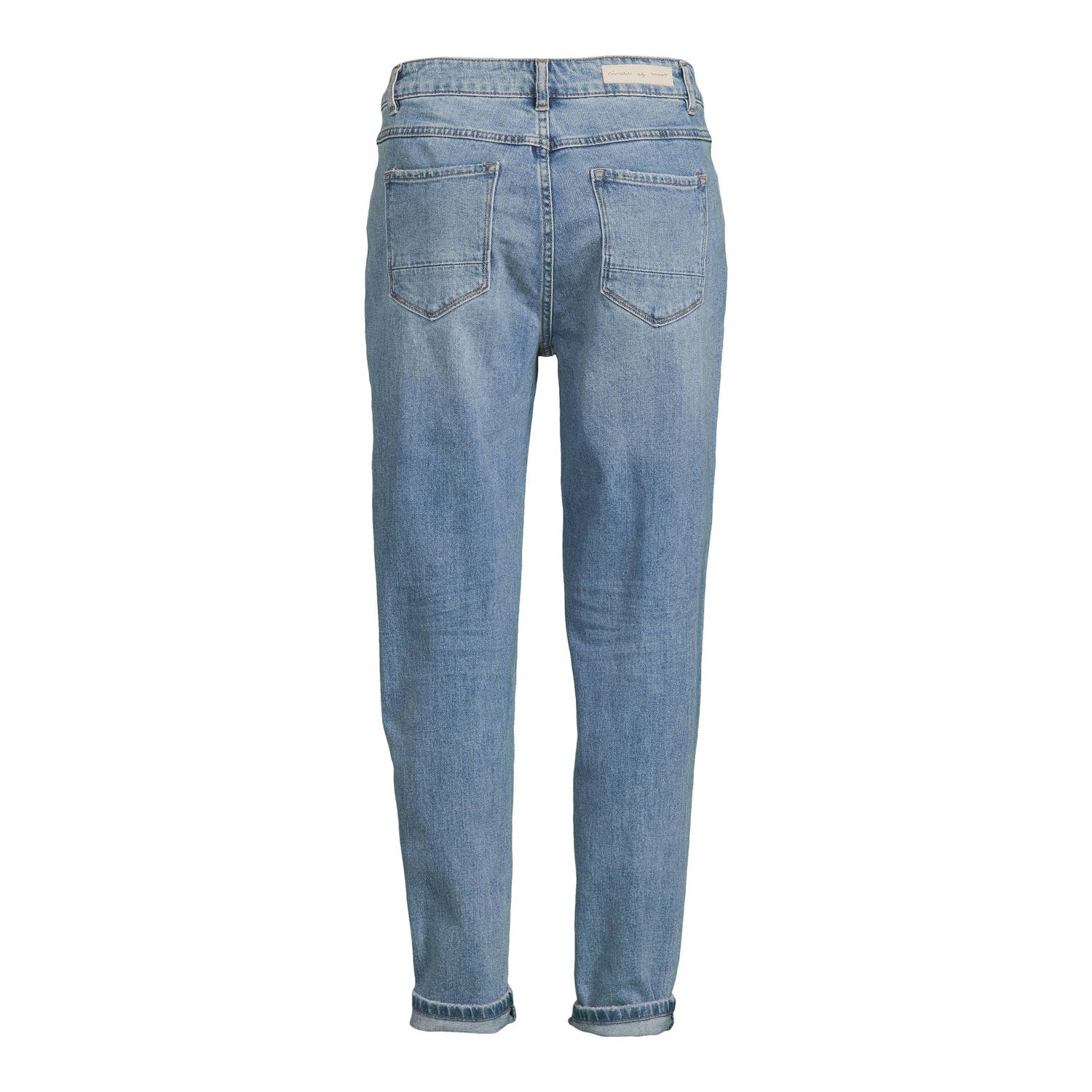 Circle of Trust cropped high waist mom jeans CHLOE medium blue denim