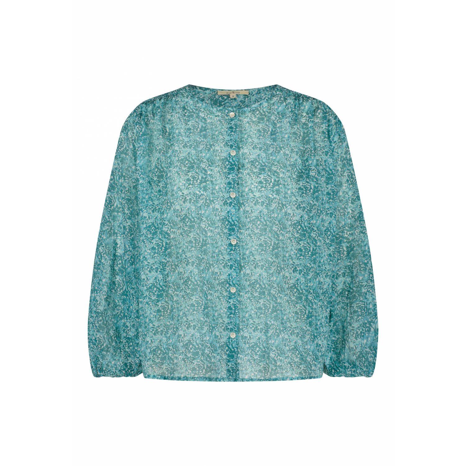 Circle of Trust blouse GEZA met all over print blauw