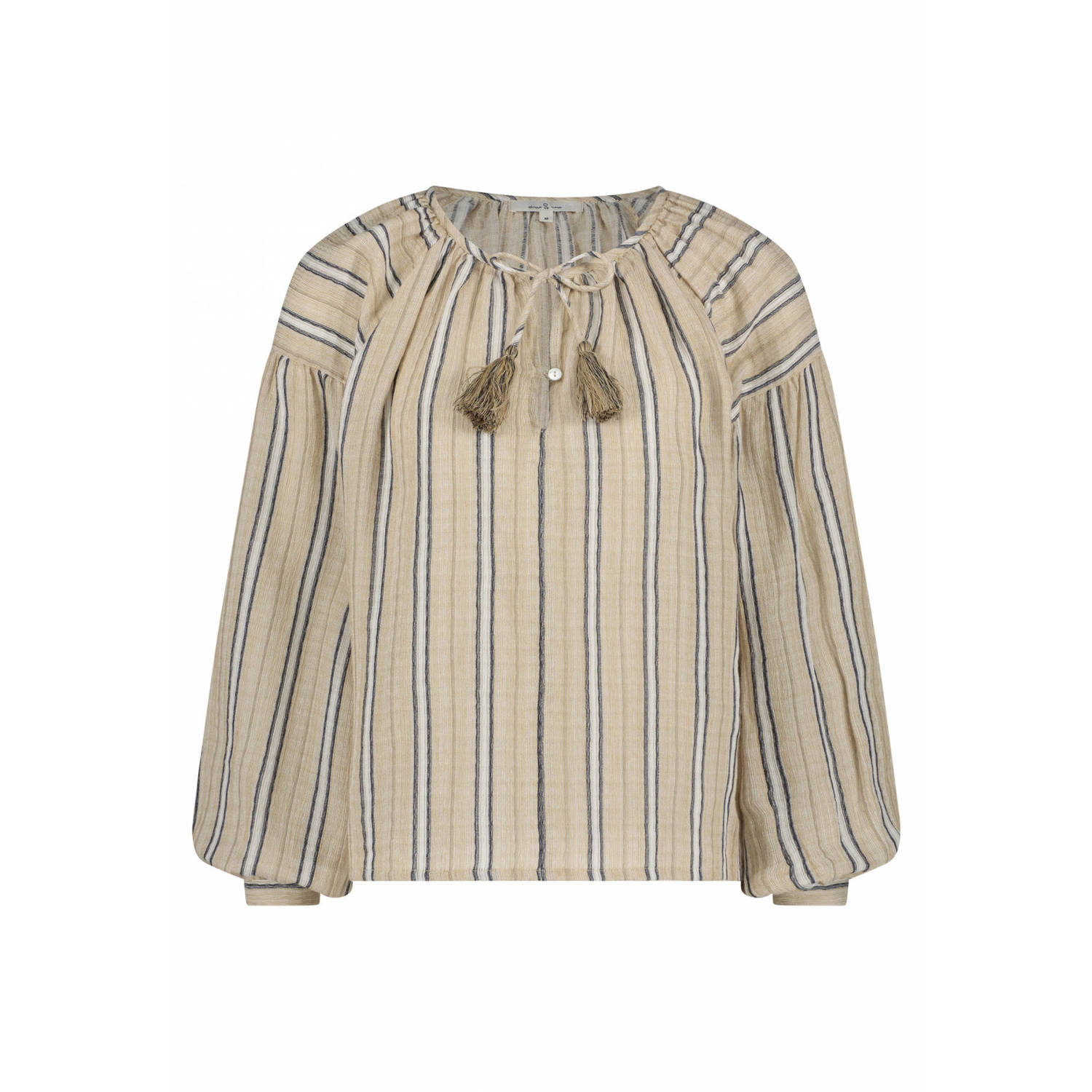 Circle of Trust gestreepte blousetop JUNNI beige zwart