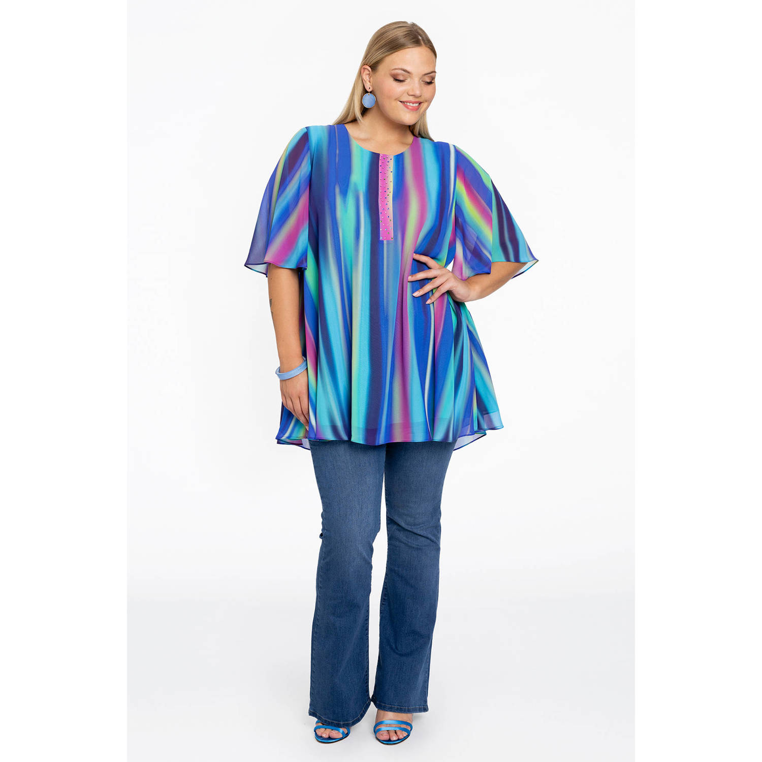 YOEK tuniek DOLCE met all over print multi