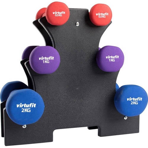 Wehkamp Virtufit dumbbellset in houder - 0.5/1/2 kg aanbieding