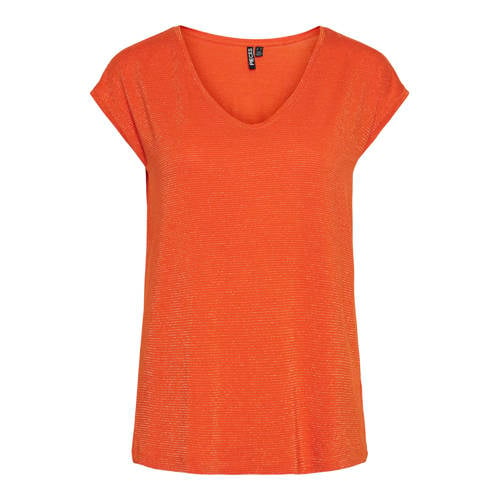 PIECES T-shirt PCBILLO oranje