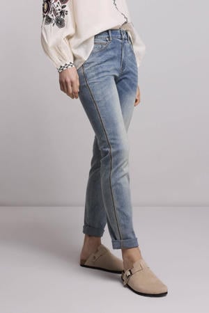 tapered jeans medium blue denim