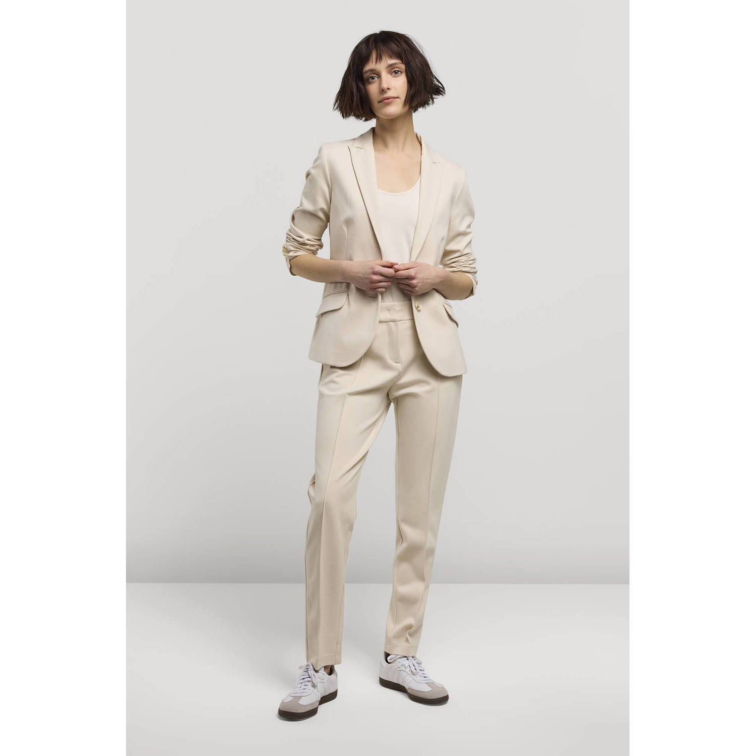 Summum Woman Flared Broek in Off-White Beige Dames