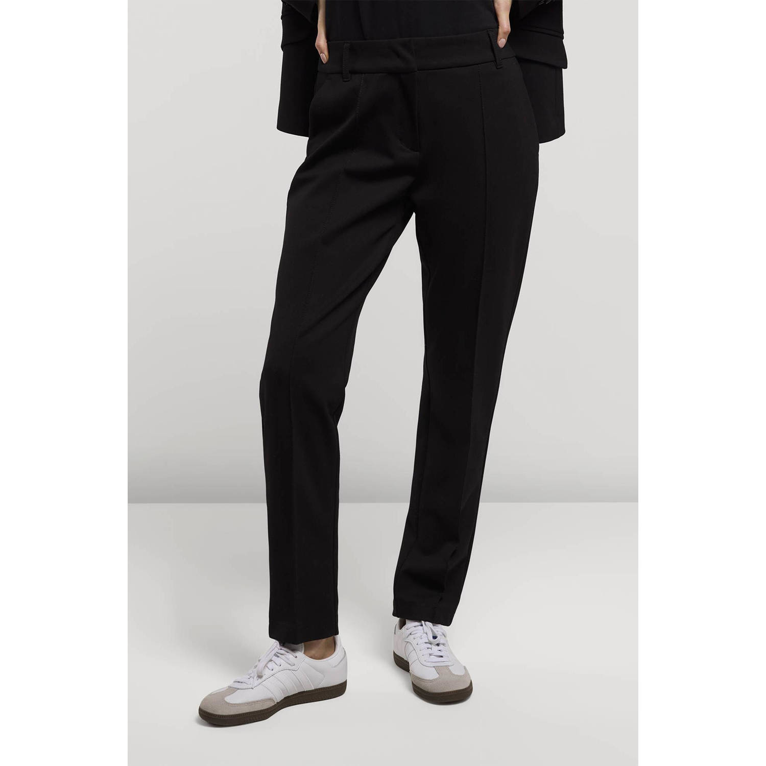 Summum Woman Flared Broek in Tijdloos Zwart Black Dames