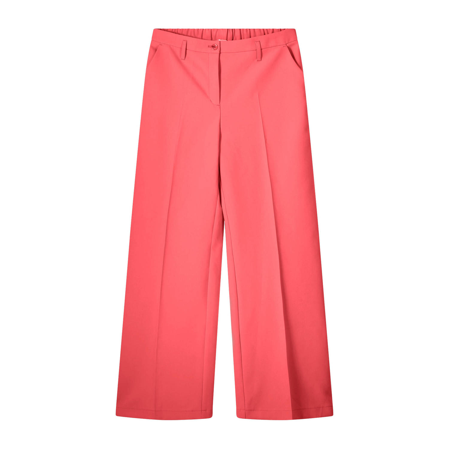 Summum wide leg pantalon koraalrood