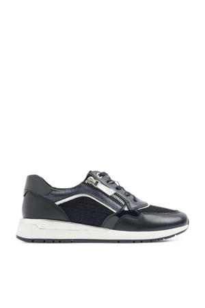 leren sneakers donkerblauw