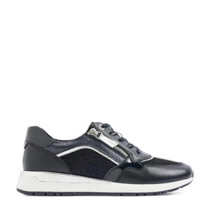 leren sneakers donkerblauw