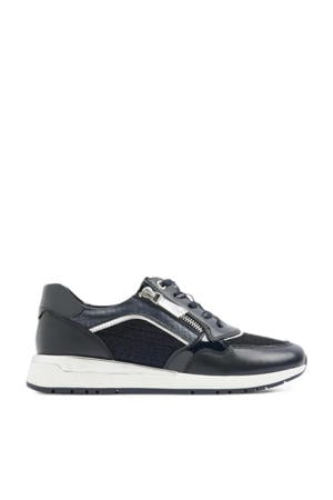 leren sneakers donkerblauw