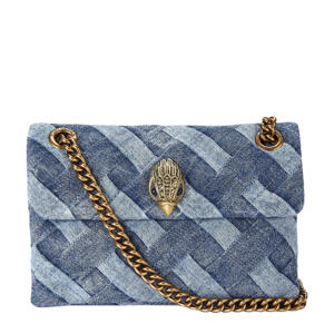 denim crossbody tas Mini Kensington blauw