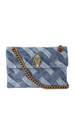denim crossbody tas Mini Kensington blauw