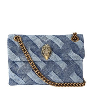denim crossbody tas Mini Kensington blauw
