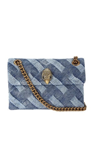 denim crossbody tas Mini Kensington blauw