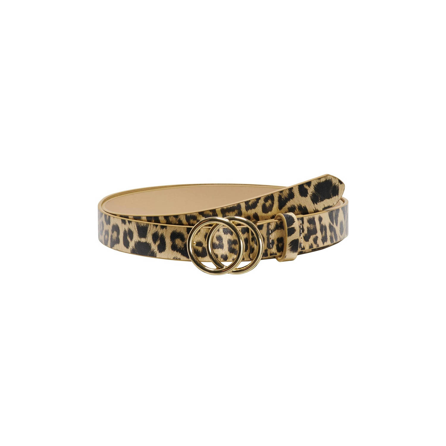 ONLY CARMAKOMA riem CARRASMI met panterprint bruin