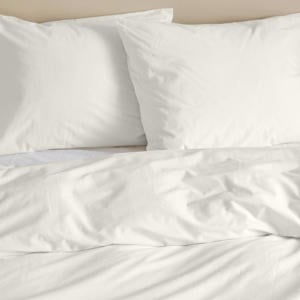 basis dekbedovertrek lits-jumeaux - off white (240x220 cm)