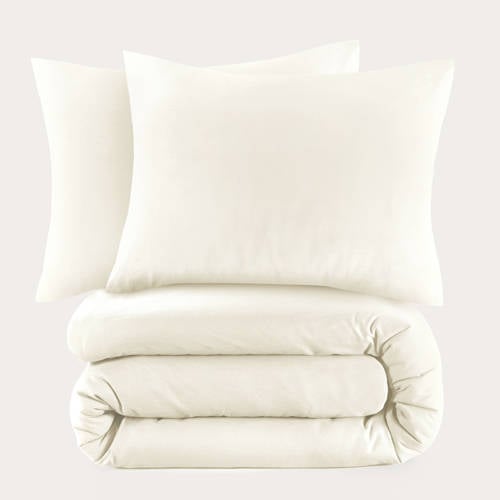 NOUS Living katoenen dekbedovertrek 2 persoons offwhite (200x220 cm) - offwhite / Coconut Milk