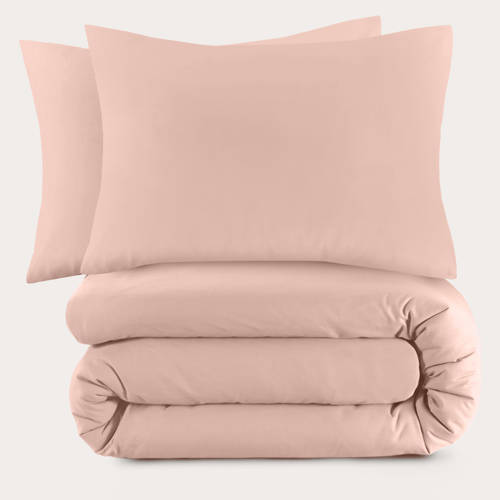 NOUS Living basis dekbedovertrek - roze (200x220 cm) - roze