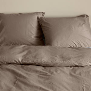 basis dekbedovertrek lits-jumeaux - taupe (240x220 cm)