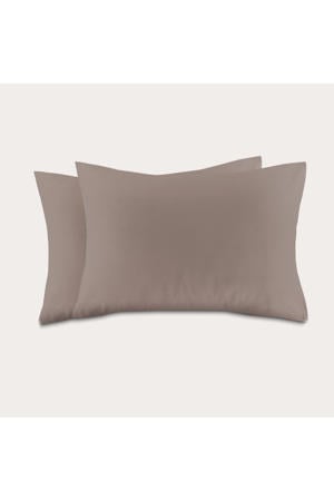 basis kussensloop - taupe (60x70 cm) (set van 2)