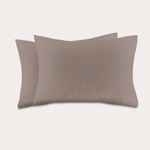 NOUS Living basis kussensloop - taupe (60x70 cm) (set van 2) afbeelding