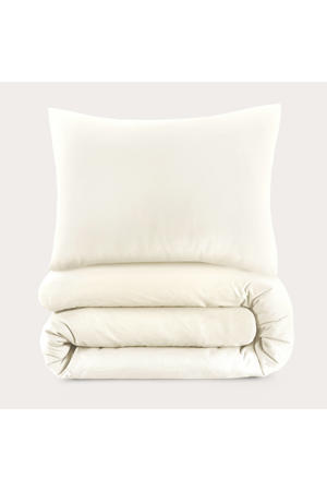basis dekbedovertrek 1-persoons - offwhite (140x200 cm)