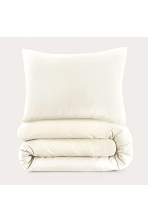 basis dekbedovertrek 1-persoons - offwhite (140x200 cm)