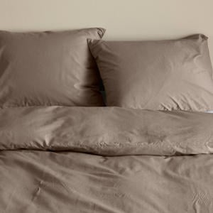 basis dekbedovertrek 2-persoons - taupe (200x200 cm)
