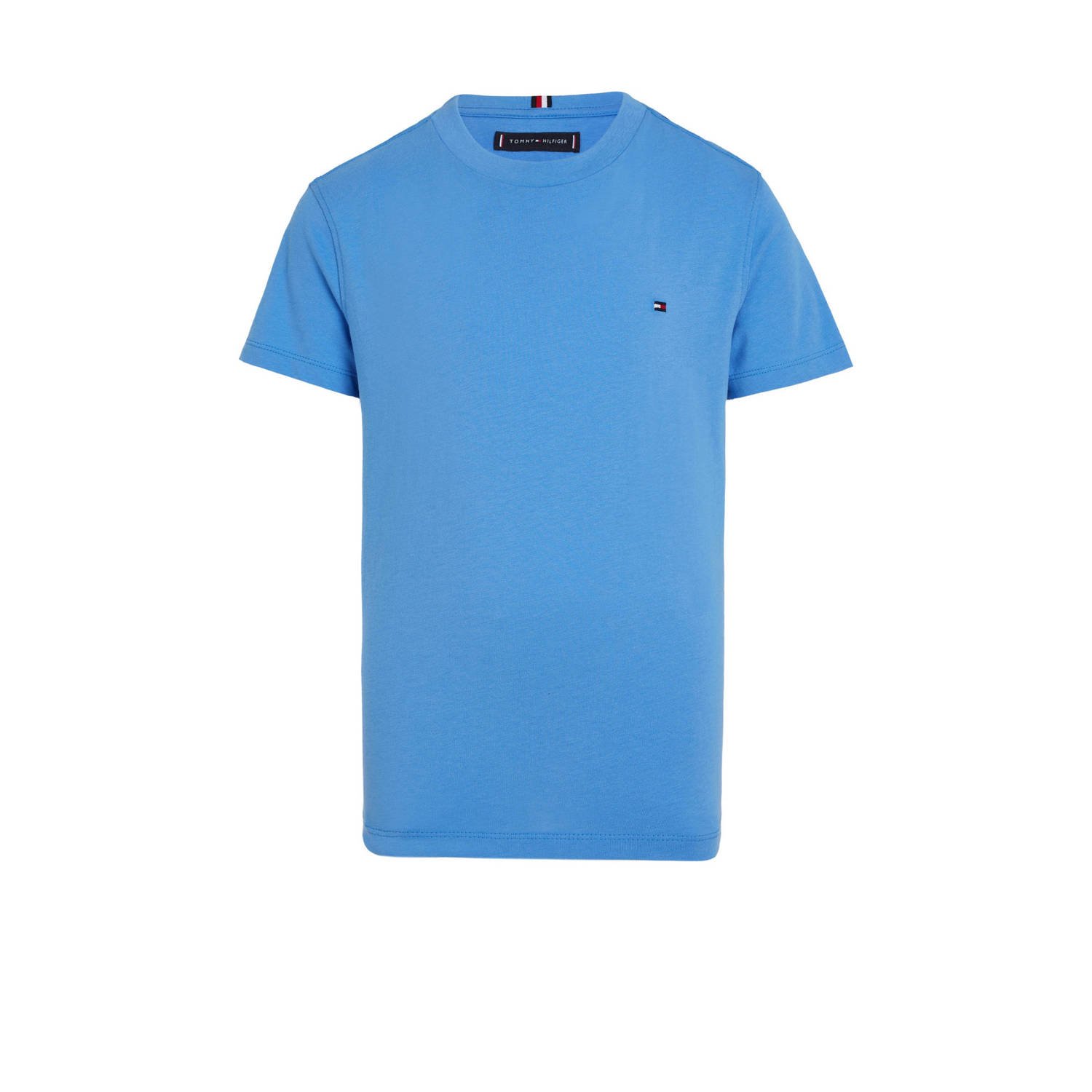 Tommy Hilfiger T-shirt blauw Jongens Katoen Ronde hals Effen 152