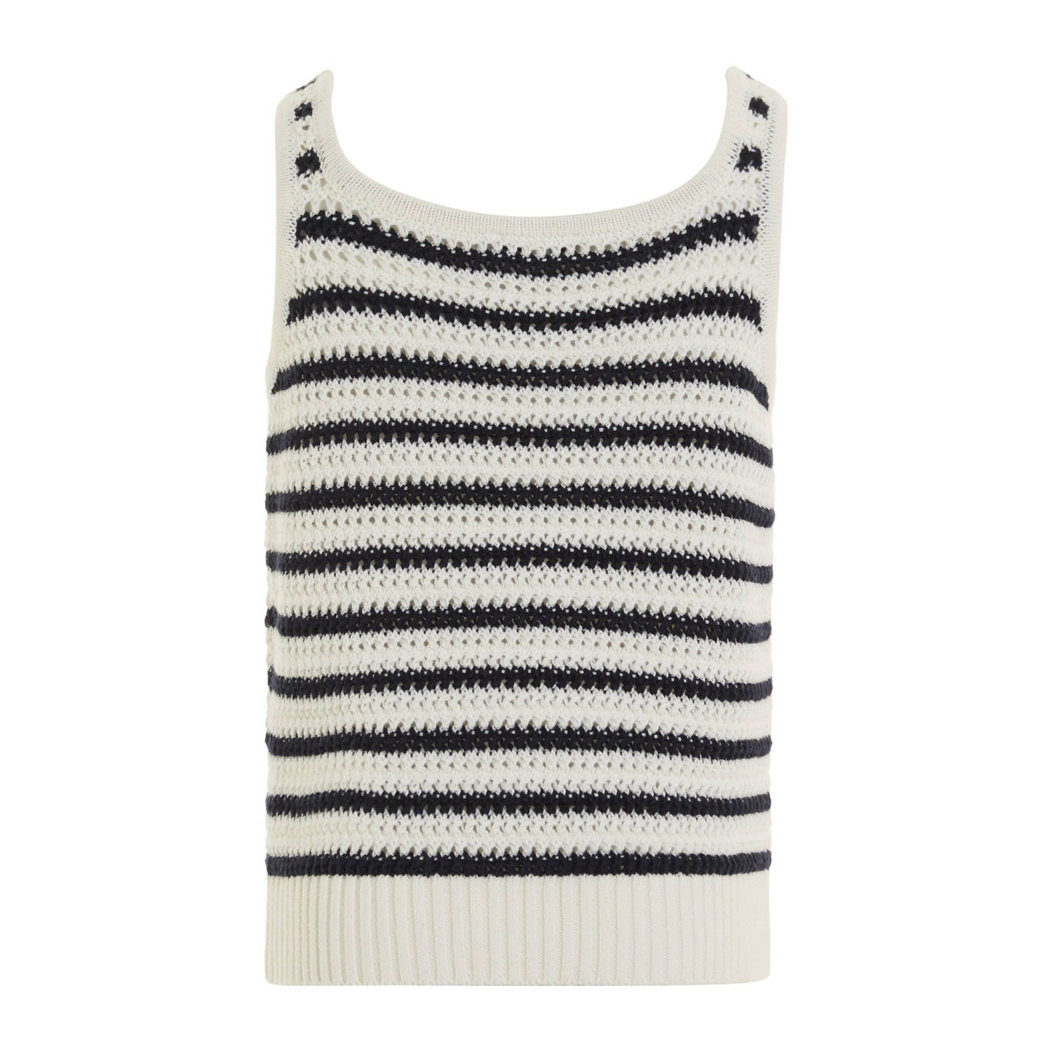 Tommy Hilfiger gestreepte singlet donkerblauw ecru