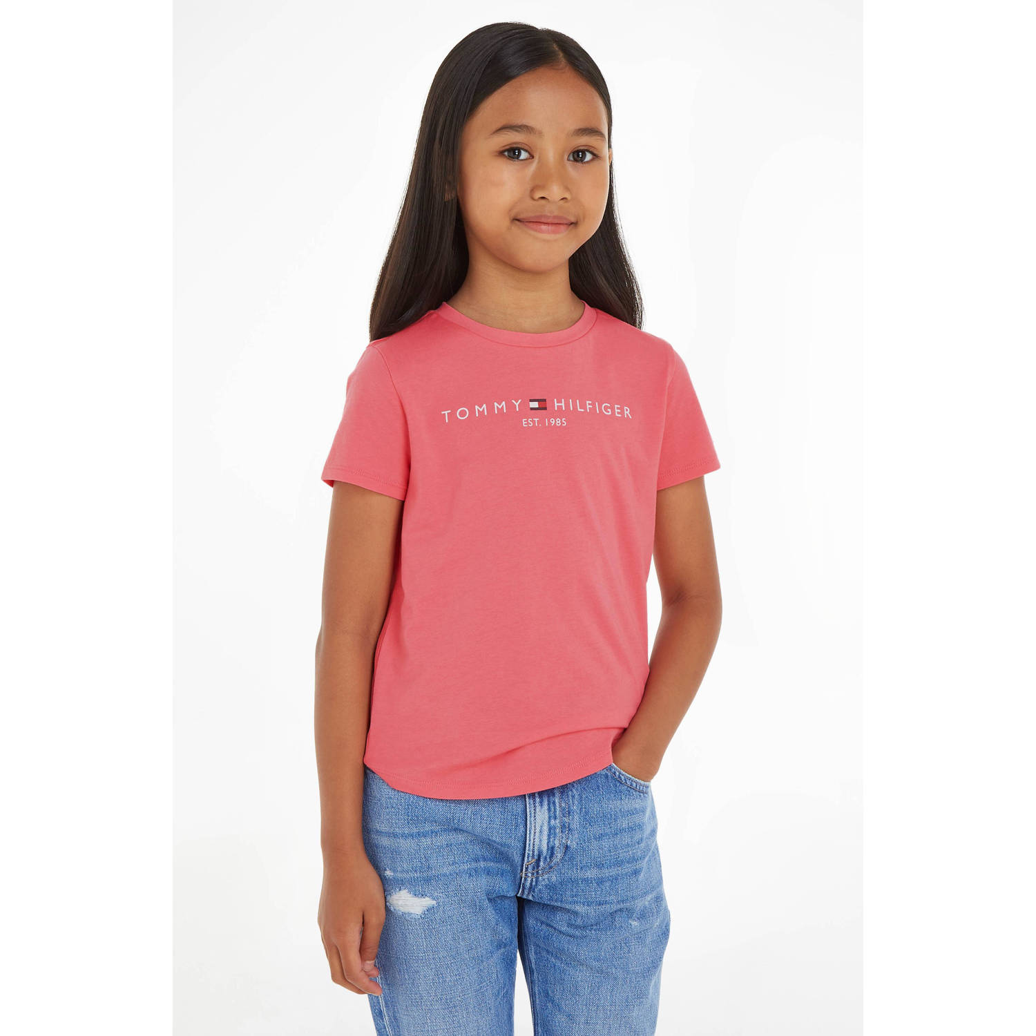Tommy Hilfiger T-shirt met logo roze