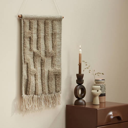NOUS Living wandkleed Ruse (80x50 cm) - bruin/naturel