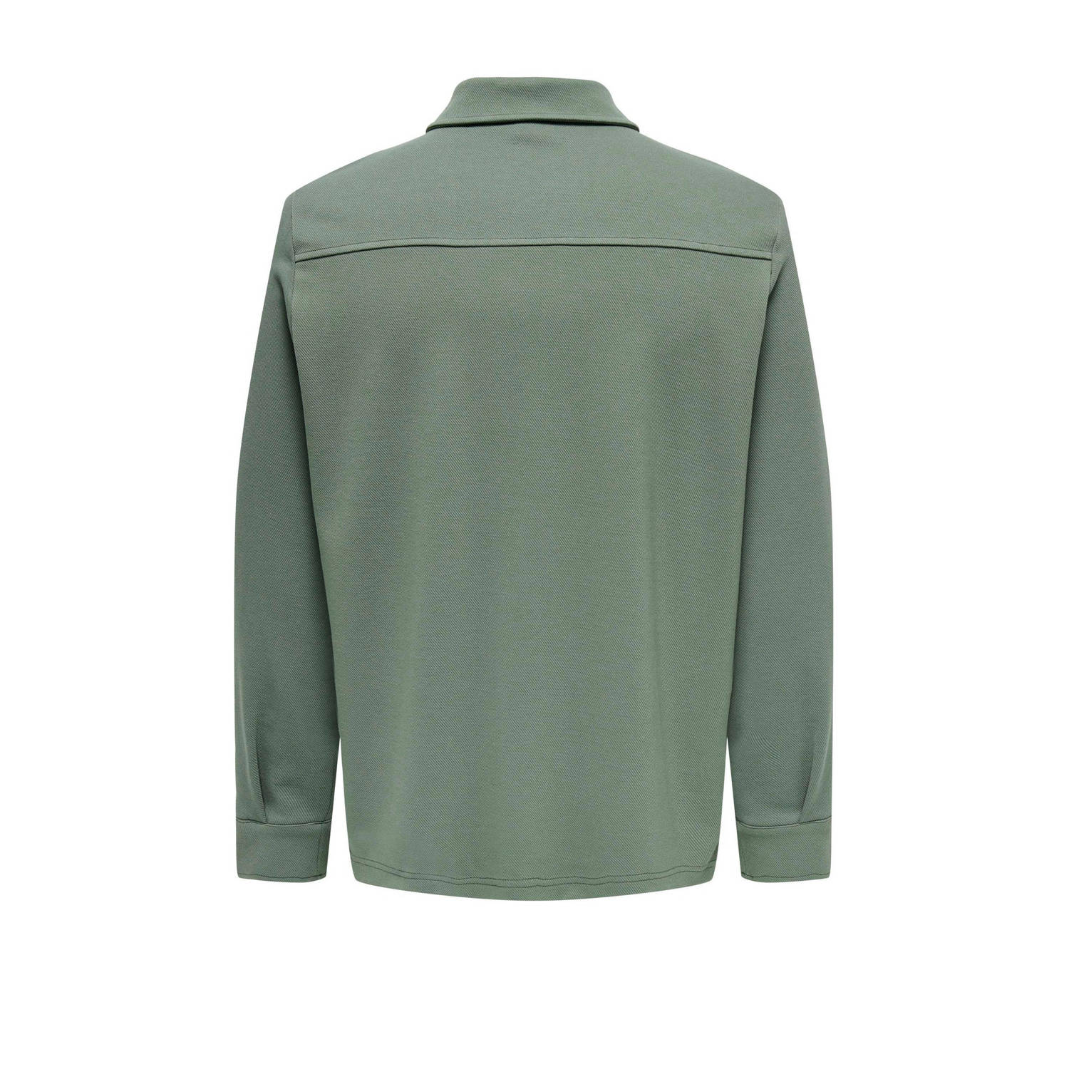 ONLY & SONS regular fit overshirt groen