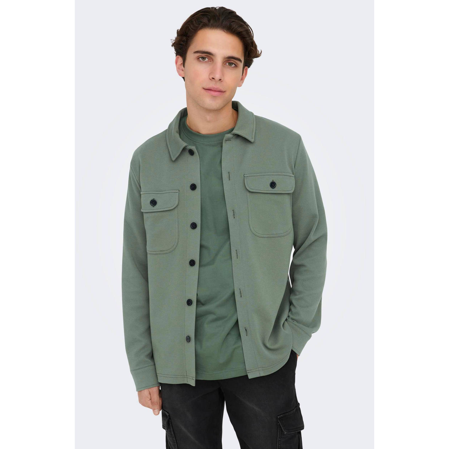 ONLY & SONS Overhemd met lange mouwen ONSNEWKODYL OVERSHIRT SWEAT NOOS