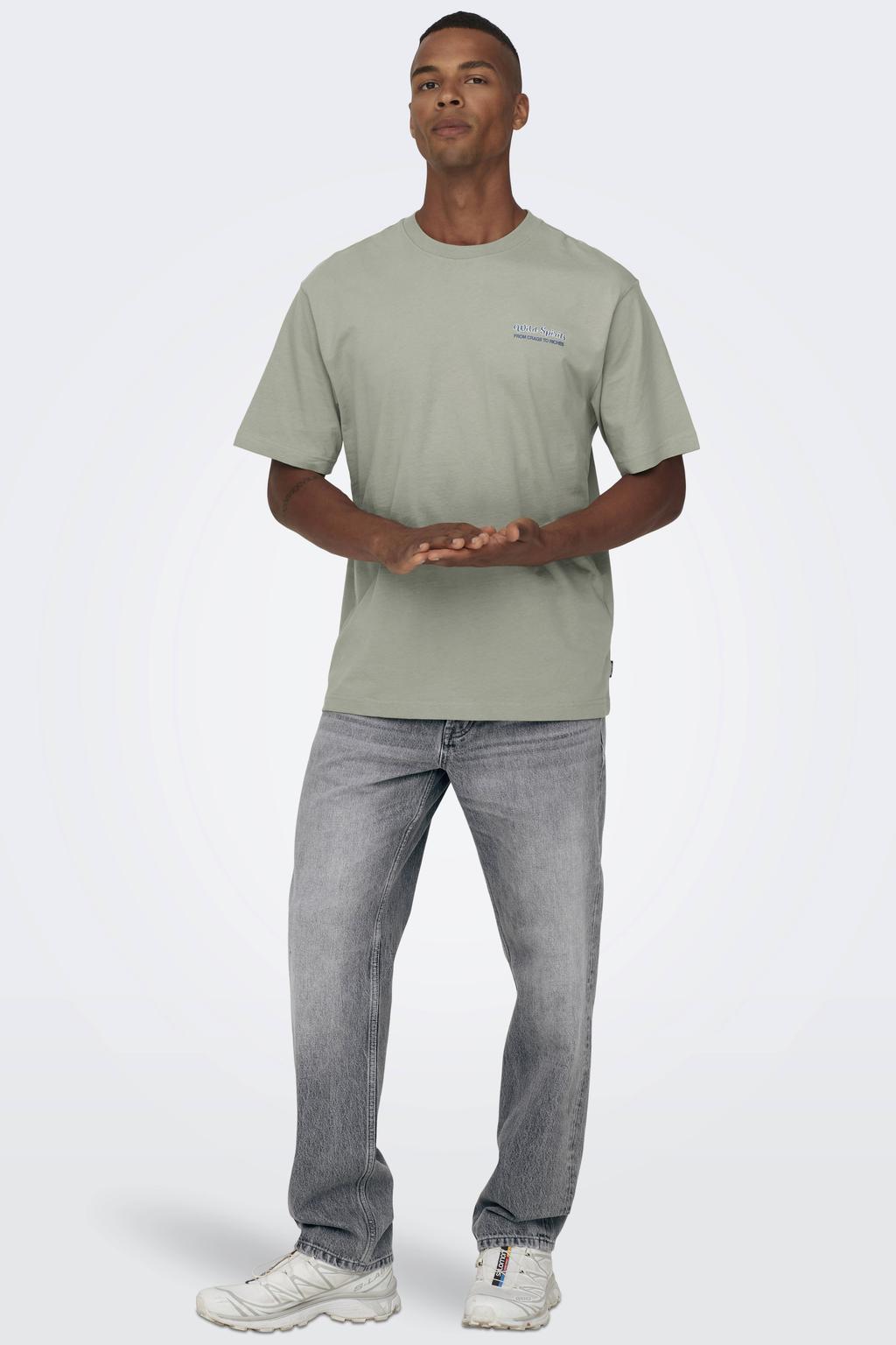ONLY & SONS straight leg jeans ONSEDGE medium grey denim