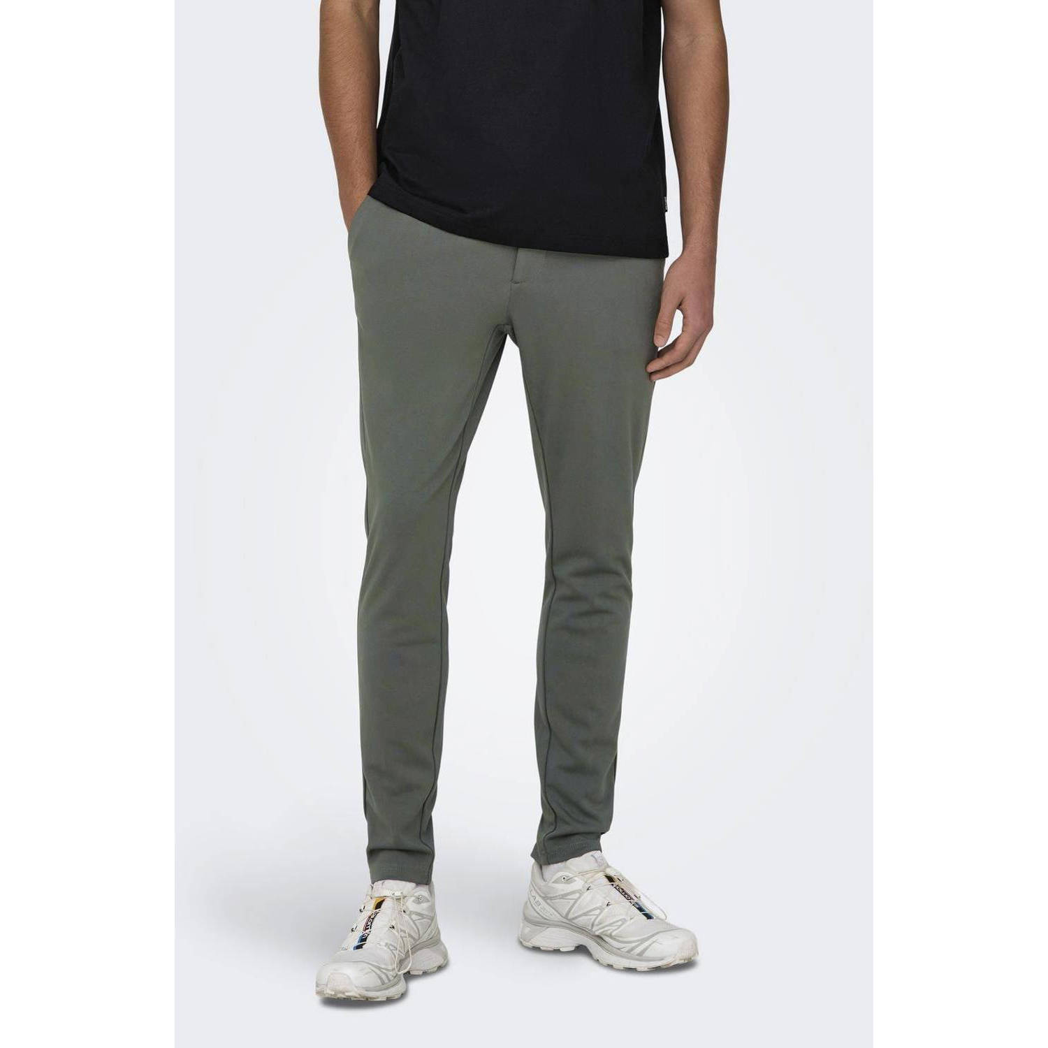 Only & Sons Tapered fit stoffen broek met achterzakken model 'MARK'